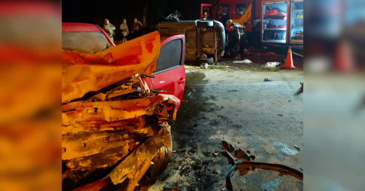 Acidente aconteceu por volta das 22h - Foto: Divulgação/CBMSC