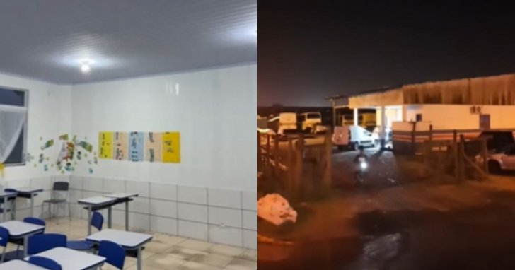 Forte temporal provocou o destelhamento de casas em Balneário Gaivota | Fotos: Spek News