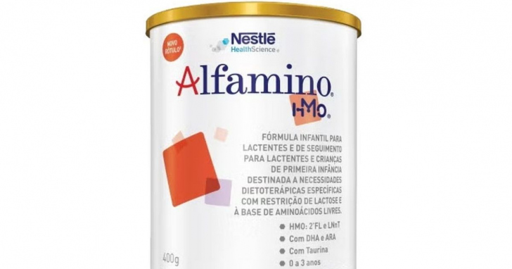 Anvisa determinou a suspensão de lotes da Alfamino 400g | Foto: Nestlehealthscience/Divulgação