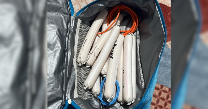 Material explosivo foi retirado da residência e encaminhado pelo Bope para Florianópolis | Foto: Divulgação/PMSC