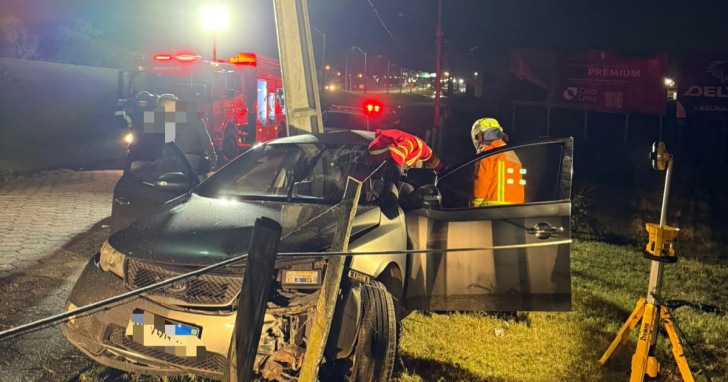 Uma mulher morreu e outras duas ficaram feridas após um acidente de trânsito | Foto: CBM/4oito