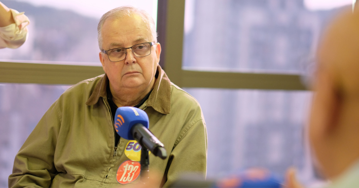 Afrânio Boppré durante debate na rádio Som Maior I Foto: José Demathé / 4oito