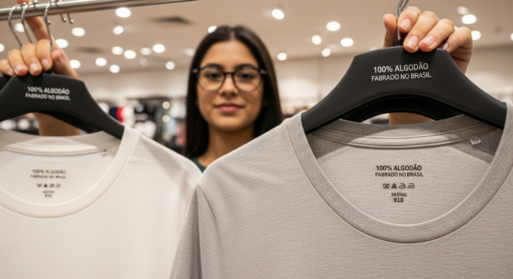 Entenda a importância dos rótulos de roupas e produtos têxteis. | Imagem: Whisk/Portal 4oito