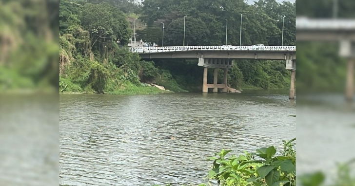 Corpo foi localizado boiando próximo a ponte no bairro Morrotes | Foto: Divulgação/Corpo de Bombeiros