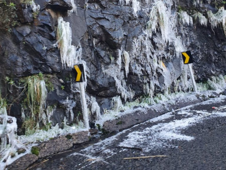 Expectativa de gelo na pista na SC-390, com a previsão de neve para a região serrana / Arquivo / 4oito