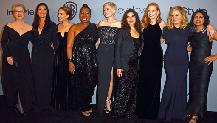 Atrizes usam vestidos pretos no Globo de Ouro em manifesto contra o assédio sexual em Hollywood (foto:reprodução)