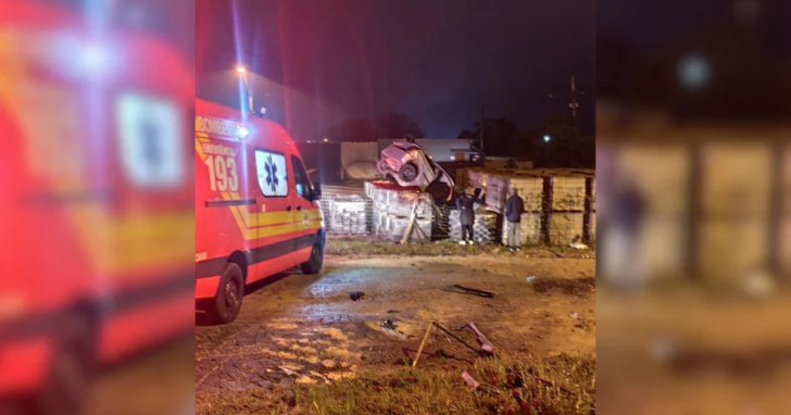 Acidente ocorreu na rodovia SC-108, no bairro Rio Galo, em Cocal do Sul | Foto: Divulgação/Corpo de Bombeiros
