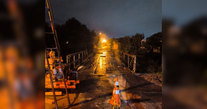 Estrutura apresentava riscos e acabou isolada por segurança | Foto: Divulgação/Corpo de Bombeiro