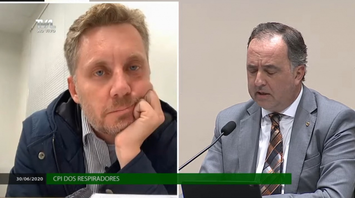 Deputado Kennedy Nunes questionando o ex-chefe da Casa Civil, Amândio da Silva Junior / Reprodução