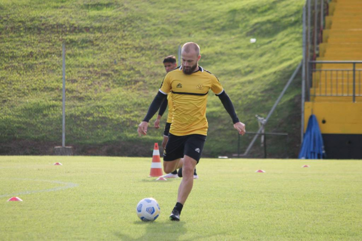 Marcelo Hermes fez primeiro treino no Tigre nesta segunda / Foto: Celso da Luz / Criciúma EC