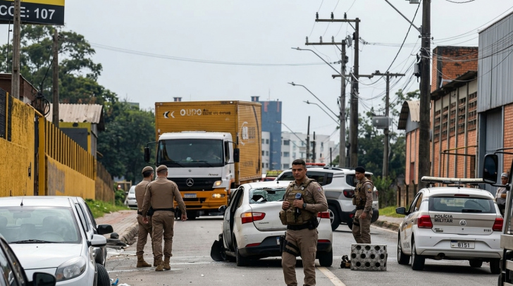 Carro em fuga colidiu durante a perseguição | Foto: Especial 4oito