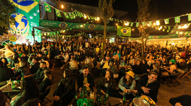 Cerca de 2 mil pessoas acompanharam Brasil x Marrocos em clima de festa em Criciúma | Foto: Divulgação/Let´s Drop