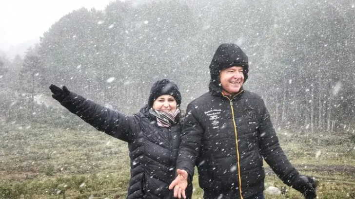 Em 2022, neve chegou com força em maio na Serra Catarinense. Foto: Mycchel Legnaghi/São Joaquim Online