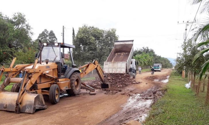 Obras na SC-108, em Praia Grande / Foto: Reprodução