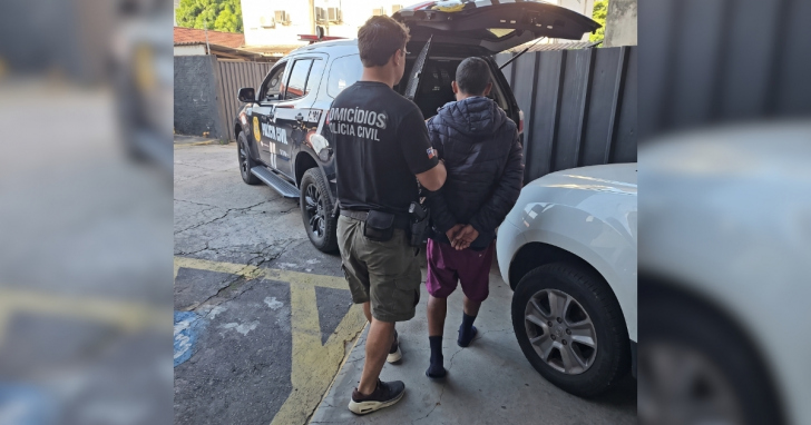 Suspeito de 25 anos foi preso pela Polícia Civil em Criciúma durante a investigação | Foto: Divulgação/Polícia Civil