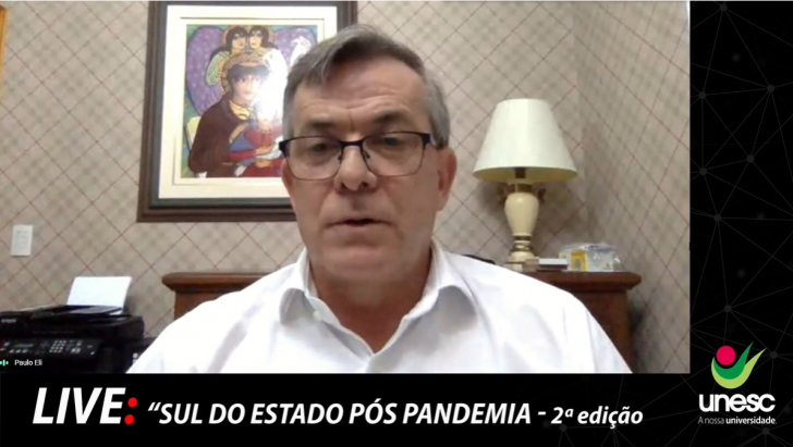 Paulo Eli pediu apoio federal à construção civil para crescimento do Sul de Santa Catarina (Foto: Reprodução)