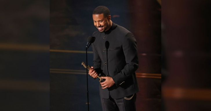 Michael B. Jordan, de Pecadores, levou o prêmio de melhor ator na noite deste domingo (15) - Foto: Reprodução/X/@mediaforupdates
