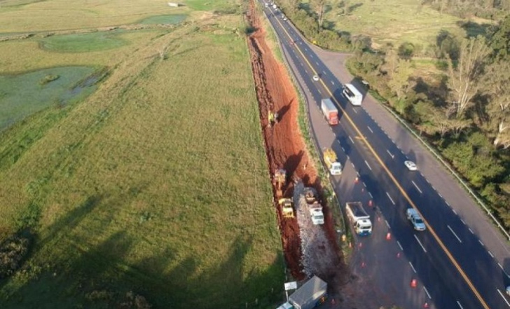 Em Três Cachoeiras (RS) um pedágio está sendo construído