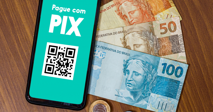 Pix já representa mais de 20% das compras, enquanto dinheiro de papel representa menos de 10% | Foto: Canva/4oito