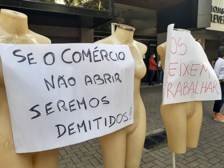 Comerciantes protestaram na terça-feira (Foto: Arquivo / 4oito)