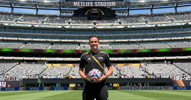 Ramon Abatti Abel no MetLife Stadium, que será palco da final da Copa do Mundo - Foto: Instagram/@ramonabattioficial
