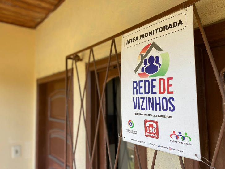 Rede de Vizinhos é uma estratégia de policiamento comunitário da Polícia Militar de Santa Catarina. Foto: Stefanie Machado/4oito