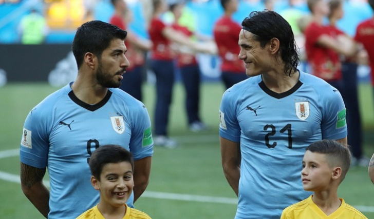 Foto: Os destaques da Seleção Uruguaia, Luis Suárez e Cavani / Reprodução