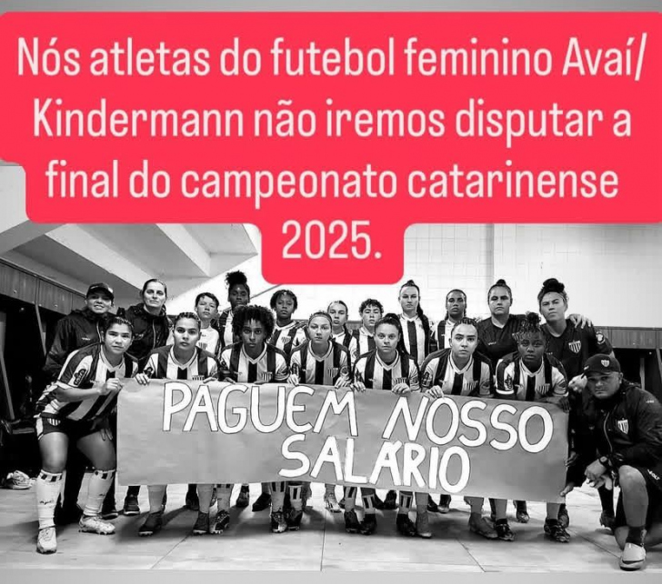Atletas do Avaí/Kindermann denunciam salários atrasados e recusam disputar final do Catarinense: “Respeitem as mulheres”