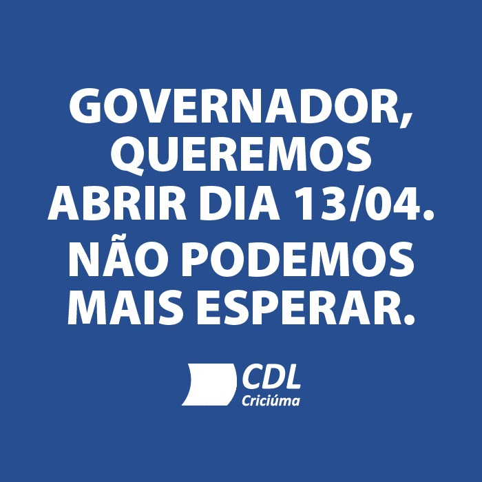 "O varejo pode não resistir", avisa CDL ao governador