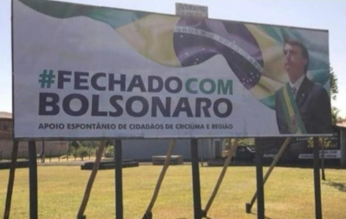 O apoio a Bolsonaro via outdoor na região