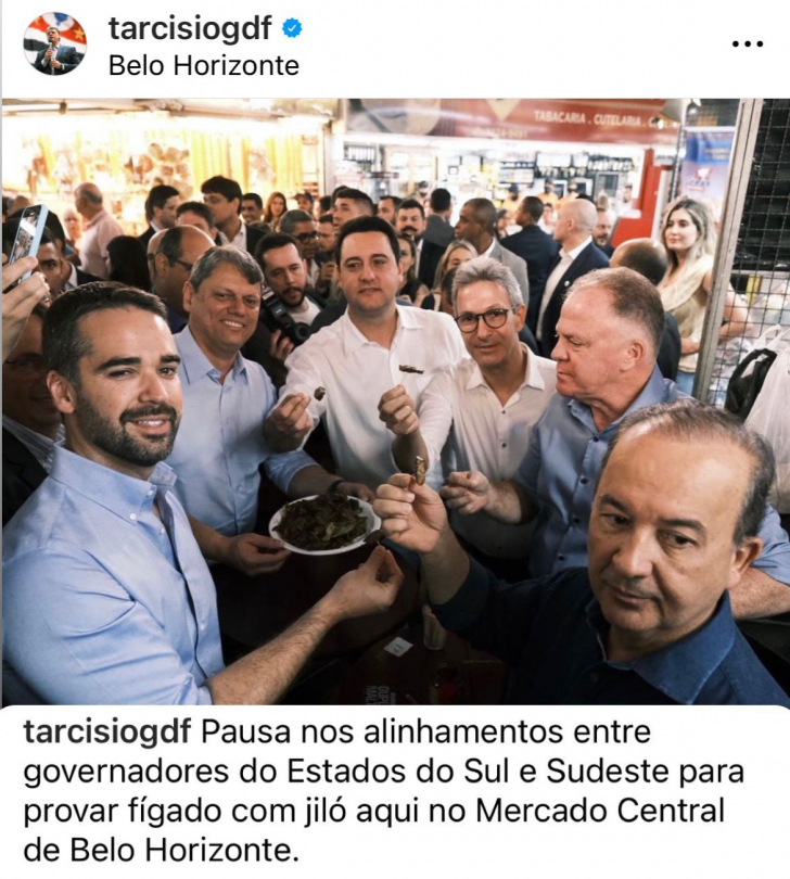 O Fato em Foto: Tarcísio de Freitas convida governadores para comer fígado
