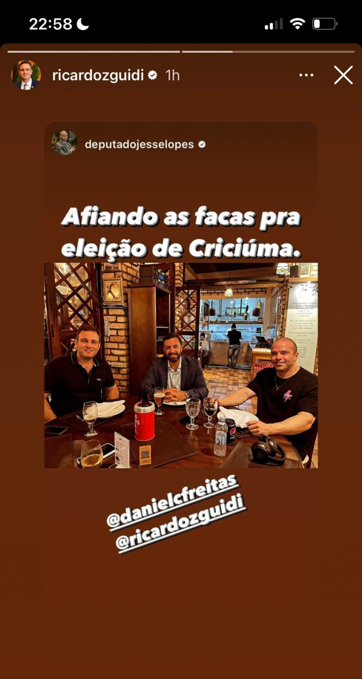 O fato em foto (será?): Guidi & Jessé & Daniel de facas afiadas