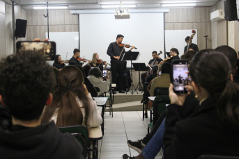 Notícia - Pedagogia: Unesc celebra 55 anos com concerto da Camerata Criciúma