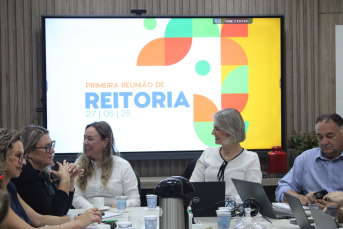 Notícia - Gestores da reitoria da Unesc se reúnem pela primeira vez sob nova liderança