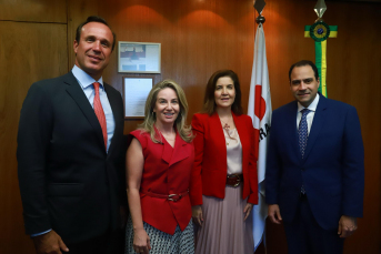 Notícia - Ao lado do presidente nacional da OAB, Andréia Dota participa de audiência com ministra do STJ