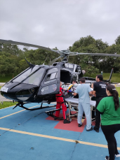 Notícia - Homem sofre acidente em loja de materiais de construção em Sombrio