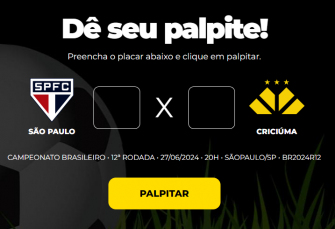 Notícia - Bolão Bistek: faça o seu palpite para São Paulo x Criciúma