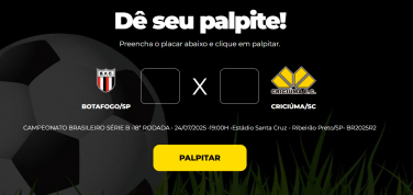 Notícia - Bolão Bistek: Dê seu palpite para Botafogo-SP x Criciúma