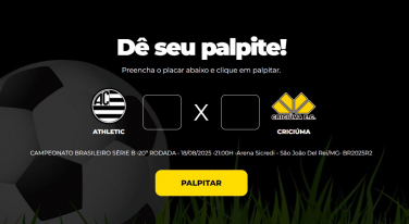 Notícia - Bolão Bistek: Dê seu palpite para Athletic x Criciúma