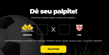 Notícia - Bolão Bistek: Dê seu palpite para Criciúma x CRB