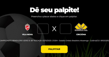 Notícia - Bolão Bistek: Dê seu palpite para Vila Nova x Criciúma