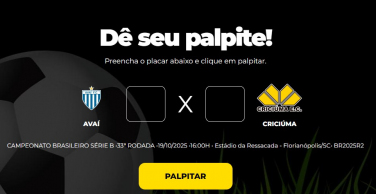 Notícia - Bolão Bistek: Dê seu palpite para Avaí x Criciúma