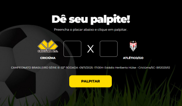 Notícia - Bolão Bistek: Dê seu palpite para Criciúma x Atlético-GO