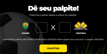 Notícia - Bolão Bistek: Dê seu palpite para Cuiabá x Criciúma