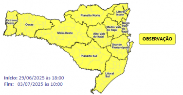 Notícia - Frio intenso volta a atingir o Sul de Santa Catarina