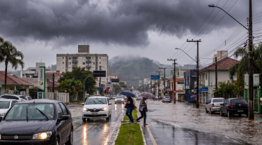 Notícia - Mais de 40 cidades de SC entram em alerta para temporais com granizo