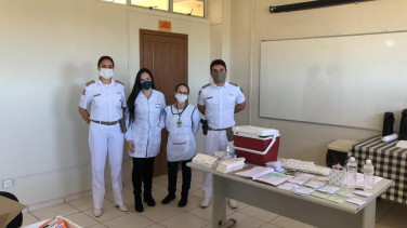 Notícia - Mais de 100 Policiais Militares são vacinados na região de Criciúma