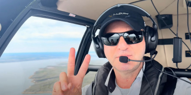 Notícia - Confira como está a volta ao mundo de helicóptero de piloto criciumense