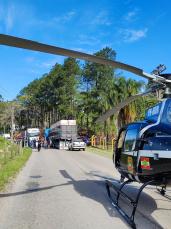 Notícia - Homem morre após colisão entre moto e caminhão em Treze de Maio