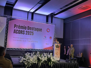 Notícia - CDL Criciúma é homenageada com o Prêmio Destaque ACORS 2025